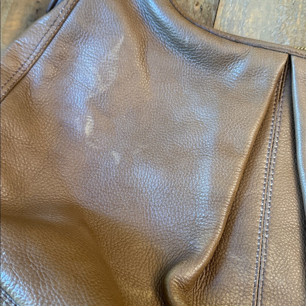 Burberry Brown Leather Shoulder Hobo with Gold Hardware EUC plaid interior - Picture 15 of 16